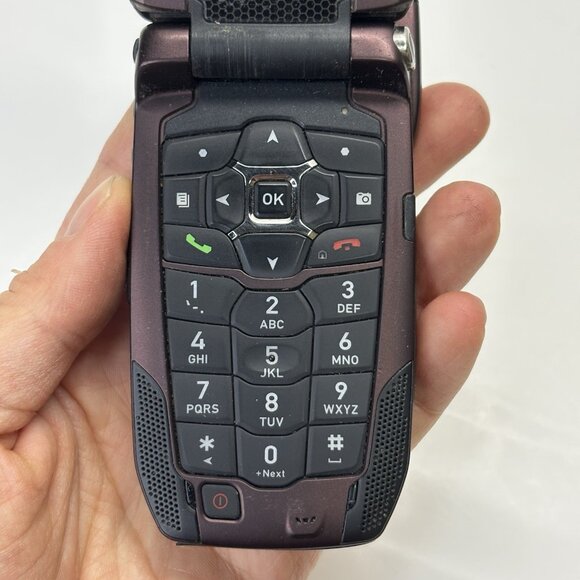 Motorola i880 Nextel Maroon Cell Phone iDen Direct Talk PTT VTG Flip UNTESTED - Picture 7 of 14